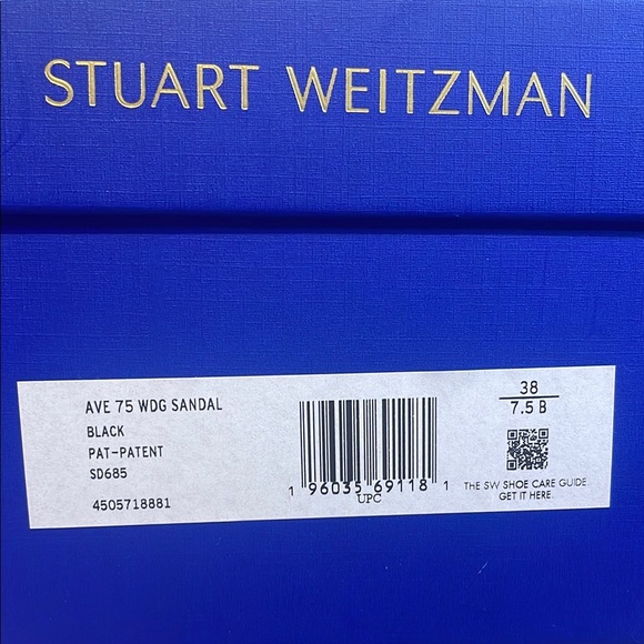 Stuart Weitzman Black Strappy Women's Sandals - Picture 2 of 3